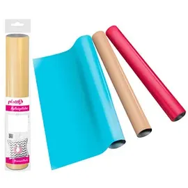 plottiX PremiumFlock Aufbügelfolie blau Flock-Folie 32,0 x 50,0 cm, 1 Rolle