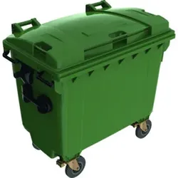 Müllcontainer 1.1cbb Kst. Flachdeckel gelb