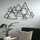 Art for the home Wandbild ART FOR THE HOME "Modern Geo", schwarz (farbe bild(er): schwarz), B:111cm H:64cm T:3cm Ø:3cm, Metall, Bilder, ration Metal Kunst Luxus Modern Dreiecke 1.11m x 64 cm