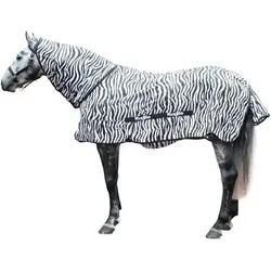 Fliegendecke mit Halsteil RugBe ZEBRA schwarz/weiss 125 CM