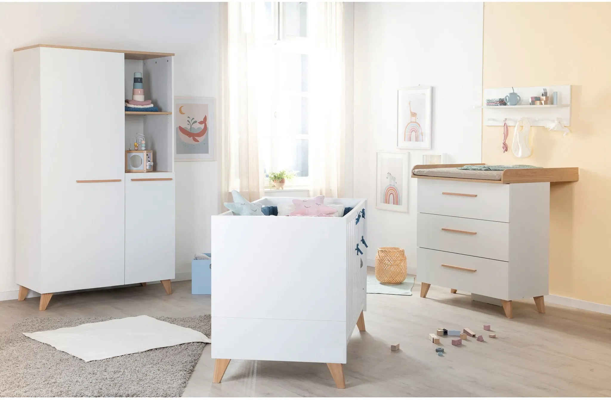 roba 3-tlg. Babyzimmer Leon, weiss