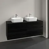 Villeroy & Boch Villeroy und Boch Collaro Waschtischunterschrank C10300AB 140x54,8x50cm, für 2 Waschtische, black oak