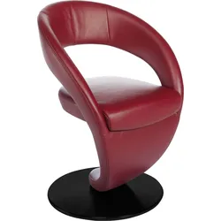 K+W Komfort & Wohnen Drehstuhl »Wave«, Design-Drehstuhl, schwarzer Drehteller K+W Komfort & Wohnen rubin + Drehteller in Metall schwarz Struktur