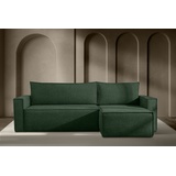 Konsimo Napi ii Ecksofa Big links/rechts, Schlaffunktion, grün - Konsimo
