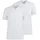 Olymp Herren T-Shirts, V-Neck, 2er Pack - Bodywear, Modern Fit, Baumwolle Weiß 4XL