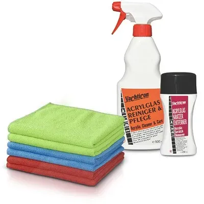 Yachticon Acrylglas Pflege-Set Acrylglas Kratzer Entferner + Pflege + Mikro [Hersteller-Nr. 102.080.118.100.000]