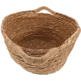 SHINEOFI Handgefertigter für Neugeborene Sicherer Natürlicher Weidenkorb mit Griffen Vielseitig als Fotoshooting-Requisite Aufbewahrungskorb für Junge Mädchen und Dekorationskorb für