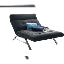 KAWOLA Relaxliege AMERIVA Polyester 120 x 110 x 158 cm Schwarz mit Kissen und Kopfteil