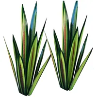 esmen Gartenstatue 2 Stück DIY Metall Agave Hof Kunst Dekoration Metall Tequila Agave Pflanze Rasen Pflanzen Kunst Dekoration Große Tequila Rustikale Skulptur