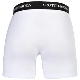 Scotch & Soda Boxershorts Solid Cotton Stretch Blau / Weiß XL 6er Pack