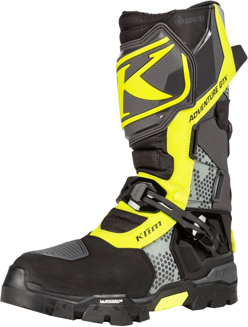 Klim Adventure GTX Motocross Stiefel, grau-gelb, Größe 47 für Männer