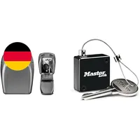 Schlüsseltresor + Ausziehbares Schlüsselkabel [Extra Sicherheit] [Wandmontage] [