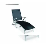 Merxx Gartenliege 140 x 64 x 87 cm Schwarz