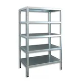 Geschraubtes Schwerlastregal Biedrax 40 x 100 x 180 cm, verzinkt - 5 Fachböden