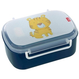sigikid Lunchbox Lunchbox 17 x 11 x 7 cm, Polypropylen, (1-tlg), Spülmaschinengeeignet, Motiv-Deckel mit der Hand spülen blau Luxentu
