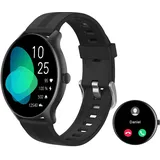 HUAKUA Smartwatch mit Telefonfunktion,Smartwatch für Damen Herren mit Bluetooth Anrufe Fitnessuhr mit SpO2-Überwachung Pulsuhr Schlafmonitor Schrittzähler Anrufe Nachricht Erinnerung