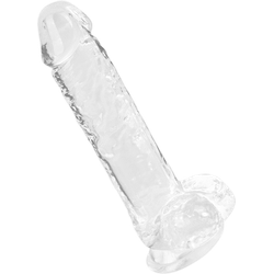 Transparenter Naturdildo, Größe M, 22 cm, transparent