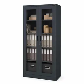 Jan Nowak AMELIA Aktenschrank 185 x 90 x 40 cm Anthrazit