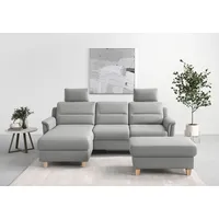sit&more Ecksofa »Farö L-Form« inklusive Federkern, wahlweise mit Bettfunktion und Bettkasten