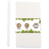 GREENBOX Jumbo Papier Trinkhalme 23cm Strohhalm 8mm Ø I Trinkhalm biologisch abbaubar I weisse Strohhalme umweltfreundlich I Party Trinkhalme für Smoothies I Papierstrohhalme 150 Stück