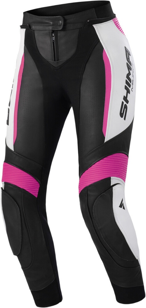 SHIMA Miura 2.0 Dames Motorfiets Lederen Broek, zwart-pink, 38 Voorvrouw