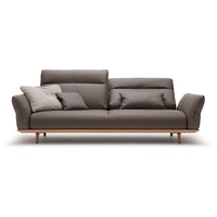 hülsta sofa 3,5-Sitzer hs.460, Sockel in Eiche, Füße Eiche natur, Breite 228 cm beige|grau