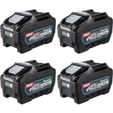 Makita 4x BL 4050 F Akku 40 V max. 5,0 Ah / 5000 mAh Li-Ion XGT ( 4x 191L47-8 ) IP64 mit Ladestandanzeige