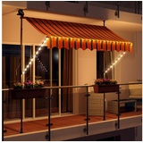 Swing&Harmonie LED Klemmmarkise 200 x 150 cm orange/schwarz