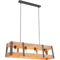 just light. CRATE 4-flg. 60 W 40 cm eckig braun