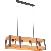 just light. CRATE 4-flg. 60 W 40 cm eckig braun