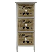 Mobili Rebecca Mobili Nachttisch, Weiß Holz, 30x59x26 cm, Schlafzimmer,