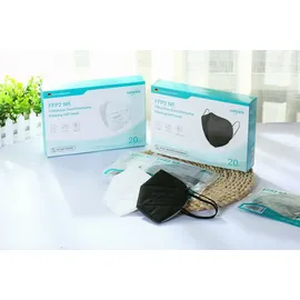 EUROPAPA 20x FFP2 Schwarz Masken 5-Lagen einzelnverpackt CE Zertifiziert