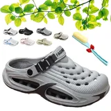 Donubiiu Classic Clog Gartenschuhe Damen Herren Sommer Hohl Latschen,Atmungsaktive rutschfeste Clogs Komfortabel und Sicher,Gartenlatschen herren Strand Pantoffeln 46-47 (C,42-43) - 47 EU