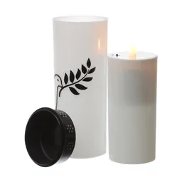 MARELIDA LED Grablicht Taube 21 cm 2 St. weiß