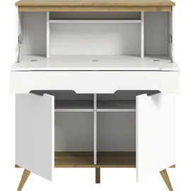 Home Affaire Sekretär Alesund Weiß / Eiche