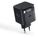 Realpower GaN Charger 65W schwarz,65 Watt,2x Type-C