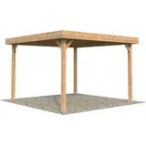 Palmako Lucy Braun imprägniert 349 cm x 349 cm ohne Fußboden