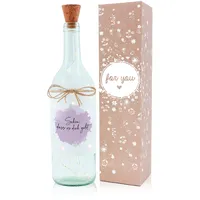 OWLBOOK Schön, dass es dich gibt Farbklecks Flaschenlicht personalisiert Geschenke für Frauen Geschenkideen für beste Freundin Kollegin Mama Oma Partnerin zum Geburtstag Ostern Weihnachten