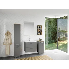 WELLTIME Cosmo Midischrank 30,2 x 76,5 x 32,5 cm Grau