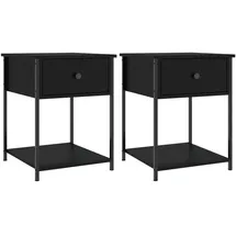 vidaXL Nachtschrank 2 Stk. 44 x 45 x 58 cm Schwarz