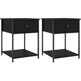 vidaXL Nachtschrank 2 Stk. 44 x 45 x 58 cm Schwarz