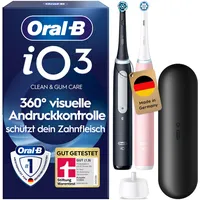 Oral-B iO Series 3n Matt Black/Blush Pink + Reiseetui mit 2. Handstück