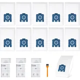 10er-pack Gn Staubsaugerbeutel, Kompatibel Mit Miele Hyclean Pure 3d Beuteln Für Staubsauger Der Serien Classic, C1, Complete, C2, Complete, C3, S2, S4, S5, S6 Und S8, Ersatzstaubbeutel Mit 6 Filtern