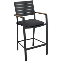 Dehner Barstuhl Montpellier 56,5 x 55,5 x 113 cm Dunkelgrau/Braun