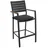 Dehner Barstuhl Montpellier 56,5 x 55,5 x 113 cm Dunkelgrau/Braun