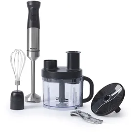 Petra 5-in-1 Stabmixer, Zerkleinerer, Stabmixer, Schneebesen, Hacken, Schneiden, Schreddern, Edelstahlklingen, 1,2 l BPA-freier Behälter, 2 Geschwindigkeitsstufen
