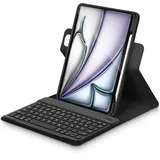 Bettdow für iPad Air 11 Zoll M3 2025/ M2 2024 Tastatur Hülle, Hoch-/Querformat Verwenden, QWERTZ Layout Abnehmbarer Tastatur mit Hülle für iPad Air 11 Zoll 2024/2025, Air 5.Gen/4.Gen 10.9",Schwarz