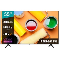 Hisense 55A6BG 139cm (55 Zoll) Fernseher (4K Ultra HD, HDR, Triple Tuner DVB-C/S/ S2/ T/ T2, Smart-TV, Frameless, Bluetooth, Alexa)