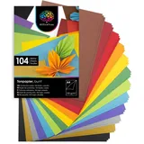 OfficeTree Tonpapier 12 Farben A4 130g 104 Blatt