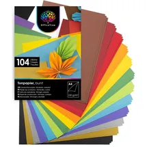 OfficeTree Tonpapier 12 Farben A4 130g 104 Blatt